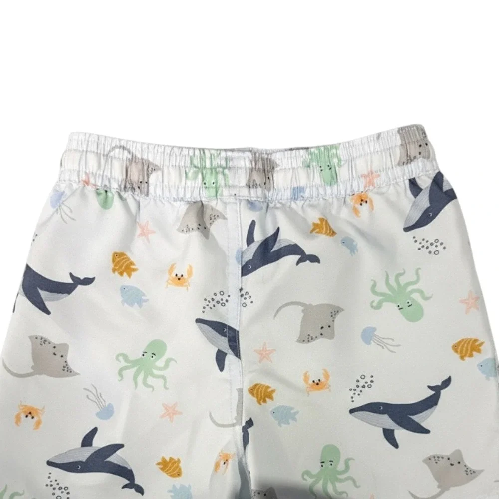 Quince Toddler Swim Trunks 18-24M Under the Sea Print‎ Recycled Eco Beach Shorts